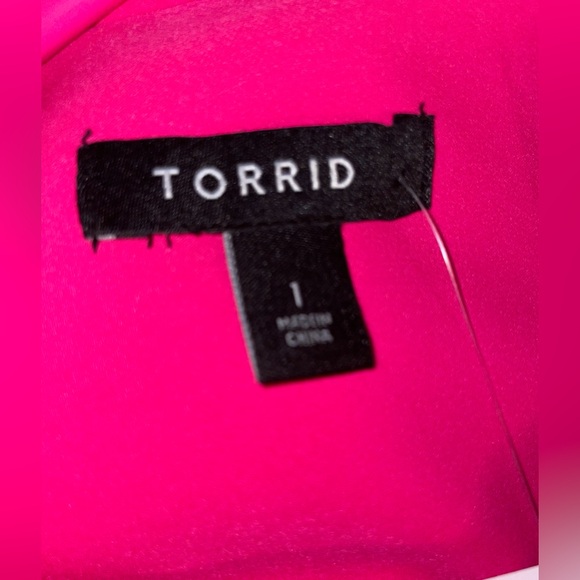 TORRID BLAZER JACKET HOT NEON PINK SIZE 1 = 1x = 14/ 16 RARE NWT - Picture 7 of 13